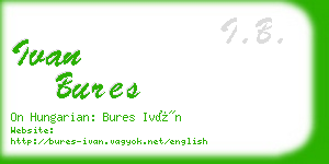 ivan bures business card